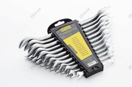 Набор ключей рожковых CrV (6-23, 24x27, 25х28, 30х32мм) 12шт СИЛА 201237