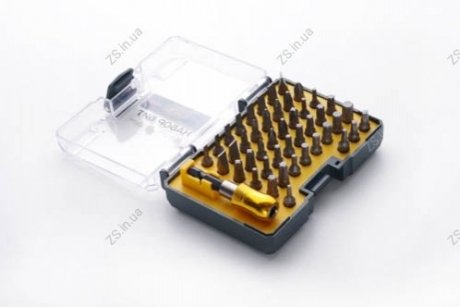 Набор 44 биты 1/4 + битодержатель, CrV, пластиковый кейс СИЛА 302014 (фото 1)