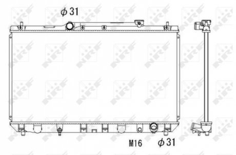 Радиатор охлаждения двигателя TOYOTA Camry 96- (выр-во) NRF 53307