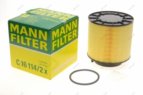 Фильтр воздушный AUDI A4, Q5 3.0 TFSI, 3.2 FSI 08- (выр-во MANN) MANN-FILTER C16114/2x