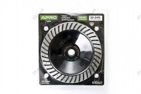 Чаша алмазная шлифовальная 180мм 22-24% Турбо APRO 830527 (фото 1)