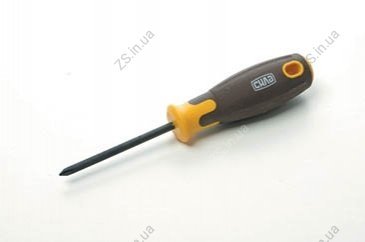 Отвертка крестовая композитная рукоятка CrV PH1 5x75мм (Phillips) (вороненная) СИЛА 301039