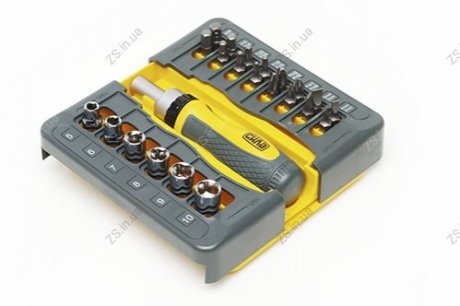 Отвертка реверсивная с битами и насадками CrV Трансформер 22шт СИЛА 302016 (фото 1)