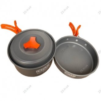 Набор туристической посуды для походов (кастрюля + сковорода) СИЛА 960552 (фото 1)