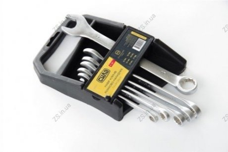 Набір ключів рожково-накидних CrV 8-17мм (6шт) СИЛА 201137