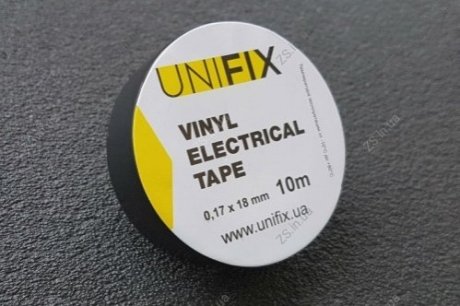 Изолента 0,17мм*18мм*20м черная (пач 10шт) UNIFIX ETU-20B (фото 1)