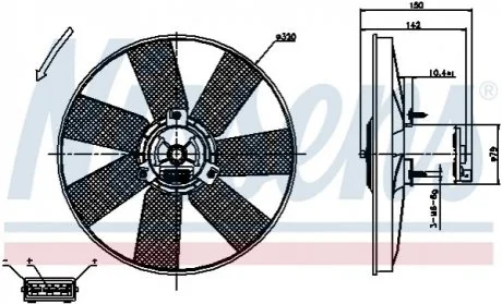 Вентилятор радиатора VW (выр-во) Nissens 85538