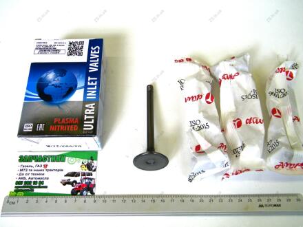 Клапан впуск. 405, 406, 2108-099 (1,5) впуск PLAD005-S-0-D / 406-1007010 (4шт/37х8х104) АЗОТ. (ПОД ГБО) AMP PLAD005-S-0-N