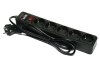 Сетевой фильтр, удлинитель с USB2 Optima Base 5 1,5m BLACK провод 3*0,75мм2 <> AXXIS Ax-1264 (фото 1)