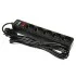 Сетевой фильтр, удлинитель с USB2 Optima Base 5 1,8m BLACK провод 3*0,75мм2<> AXXIS Ax-1266 (фото 2)