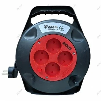 Подовжувач на котушці 10м з перетином дроту 2х0,75мм2 <> AXXIS Ax-1277