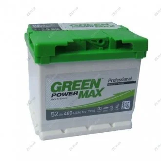Аккумулятор 52АЗ-6СТ зал. (207х175х175), L, EN 480 Green Power Max 6СТ-52 А (1)