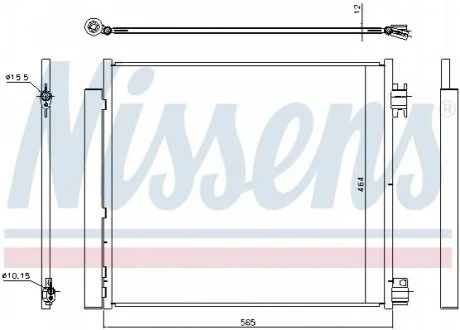 Радіатор кондиціонера NISSAN X-TRAIL/NISSAN QASHQAI (13-) 1,4/1,6 Nissens 940546