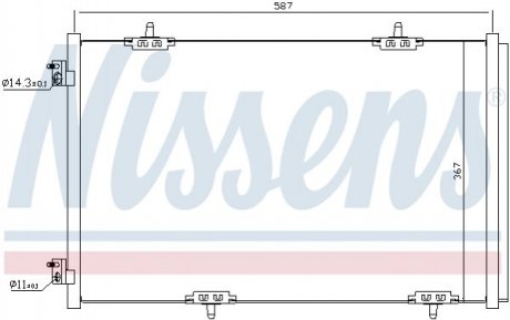 Радиатор кондиционера CITROEN C-ELYSEE (12-)/ PEUGEOT 301(12-) (выр-во) Nissens 940333