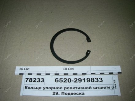 Кольцо упорное/стопорное РМШ реактивной штанги КамАЗ 6520-2919833 (фото 1)
