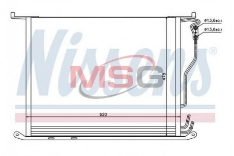 Радіатор кондиціонера MERCEDES CL-CLASS W 215 (99-) CL 500 Nissens 94380