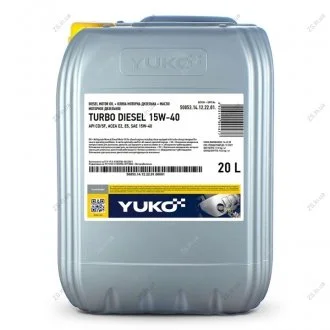 Масло моторн. TURBO DIESEL SAE 15W-40 API CD/SF (Канистра 20л) YUKO 15W-40 TURBO DIESEL 20L