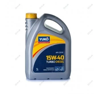 Масло моторн. TURBO DIESEL SAE 15W-40 API CD/SF (Канистра 5л) YUKO 15W-40 TURBO DIESEL 5L