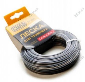 Леска для триммера 1,6мм крученый квадрат 15м СИЛА 550199 (фото 1)