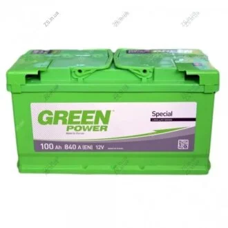 Аккумулятор 100АЗ-6СТ зал. (350х175х190), R, EN 840 Green Power 6СТ-100 А (0)