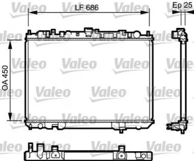 Радиатор охлаждения NISSAN X-TRAIL FL 2.2 DCI 4X4 (выр-во) Valeo 735081