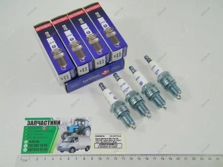 Свіча запалювання 406, 2101-08, 1102-1105, Lanos, Sens, Газель, Волга (21 ключ) / 4ШТ. під ГБО Silver Brisk 21D LR17YS.4K