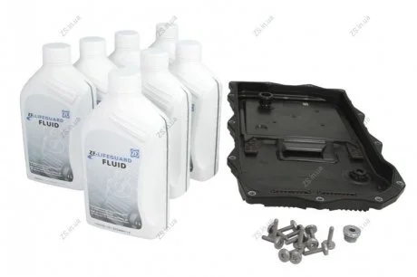 Комплект для заміни оливи LIFEGUARDFLUID 8 (7х1л+сервісний к-т) АКПП 8HP45/50/70/75 ZF 1087.298.365