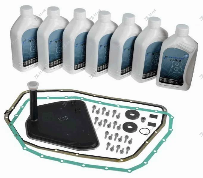 Комплект для заміни оливи LIFEGUARDFLUID 8 (7х1л+сервісний к-т) АКПП 6HP19A ZF 1071.298.027 (фото 1)