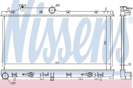 Радиатор охлаждения SUBARU LEGACY/ OUTBACK (BM, BR) (09-) (выр-во) Nissens 67720