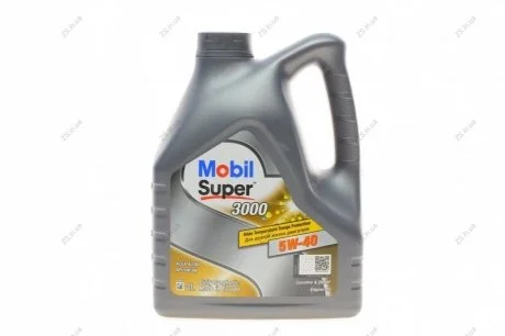 Олива моторна SUPER 3000 5W-40 API SN/SM (Каністра 4л) MOBIL 152566