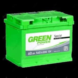 Аккумулятор 60АЗ-6СТ зал. (242х175х190), R, EN 540 Green Power 6СТ-60 А (0)