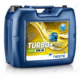 Масло моторне 10W-40 синтетичне Turbo+ LSA (APII CK-4 CJ-4 CI-4 PLUS CI-4 CH-4)	20л. NESTE Neste Turbo+LSA 10W-40 20