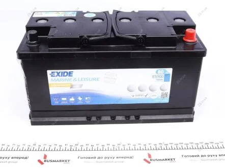 Акумулятор 80Ah-12v EQUIPMENT GEL (353х175х190),R,EN900 гелевий EXIDE ES900