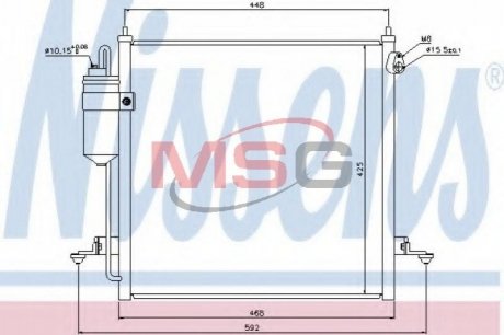 Радиатор MITSUBISHI L 200 (KA, KB) (06-) 2.5 D (выр-во) Nissens 940068