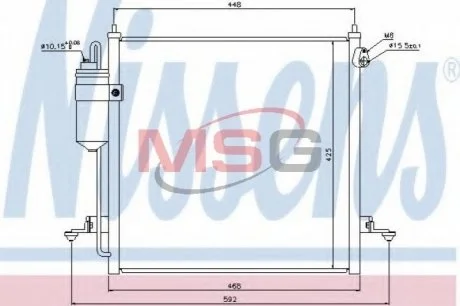 Радіатор MITSUBISHI L 200 (KA, KB) (06-) 2.5 D Nissens 940068
