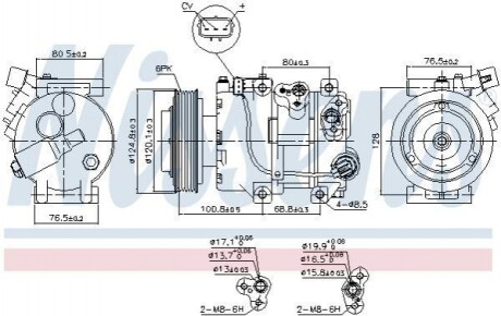 Компресор кондиціонера Hyundai Ix35/tucson 09-/Kia Sportage 10- Nissens 890651