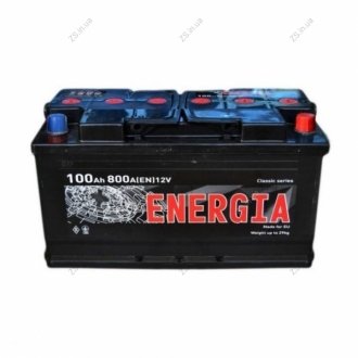 Аккумулятор 100 А.З.Г. (350х175х190), R, EN 800 ENERGIA 6СТ-100 (0) R (фото 1)