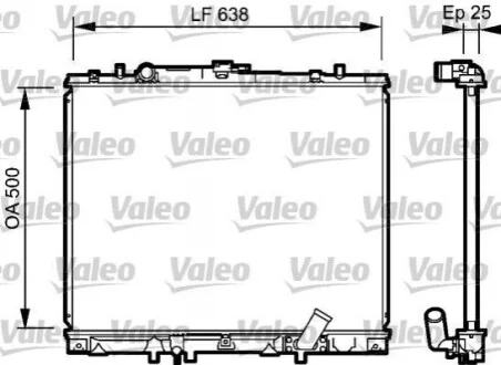 Радиатор охлаждения MITSUBISHI PAJERO SPORT (98-07) (выр-во) Valeo 734424