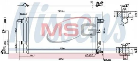 Конденсатор кондиціонера Audi A4 15+ Nissens 941076