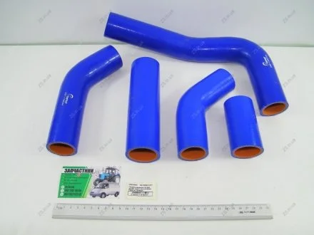 Патрубок радіатора ГАЗ 3302 (дв.402) (компл. 5шт) СИЛІКОН PREMIUM / Газель дв.402 Tempest 402-1303000-СИЛ PR