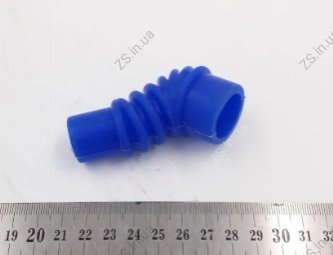 Патрубок РХХ 405/406 / вентиляції картера 405,406 (кутовий 1шт) (СИЛІКОН синій)) ZS 4062-1147102-10.644