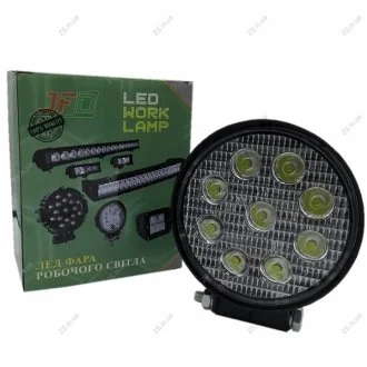 Фара робоча LED 27W/60 (9x3W/широкий промінь, круглий корпус)1710 lm -1075 53мм(GY-009Z03В))) JFD JFD-1075-53 (GY-009Z03В)