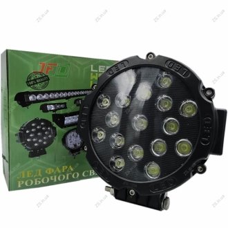 LED Фара робоча 51W/60 (17x3W/широкий промінь,круглий корпус)3510 lm -1056 60мм GY-017Z03А JFD JFD-1056-60 (GY-017Z03А)