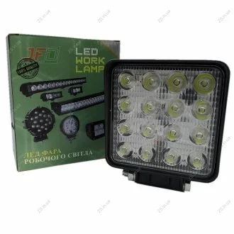 LED Фара робоча 48W/30 (16x3W/вузький промінь, квадратний корпус) 3120 lm -1051 57мм (GF-016Z03С))) JFD JFD-1051-57 (GF-016Z03С)