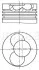 Поршень с кольцами VAG 80.00 1.9TDI AXC/AXB/ASZ/ARL T5 03- (CYL 3-4) TRAPEZ (выр-во Mahle) Knecht/Mahle 030 87 02 (фото 1)