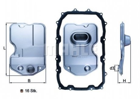 Фильтр масляный АКПП AUDI Q7 06-15, VW TOUAREG 02-10 с прокладкой (выр-во KNECHT-MAHLE) Knecht/Mahle HX160KIT