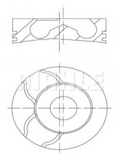 Поршень з кільцями RENAULT 76,00 K9K 1,5TD d26 (Mahle) Knecht/Mahle 022 01 00