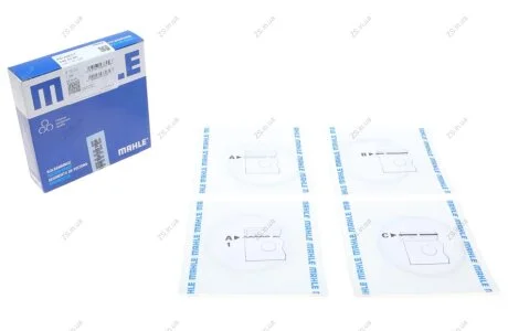 Кольца поршневые PSA 75,00 TU3JP 1,4 (выр-во Mahle) Knecht/Mahle 040 02 N0