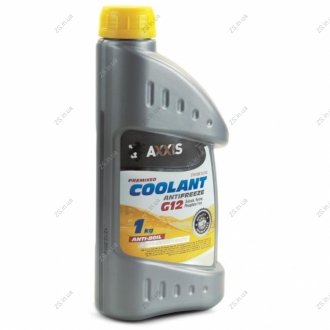 Антифриз YELLOW G12 Сoolant <> (жовтий) (Каністра 1кг) AXXIS AX-2007