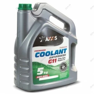 Антифриз GREEN G11 Сoolant <> (зелений) (Каністра 5кг))) AXXIS AX-2005